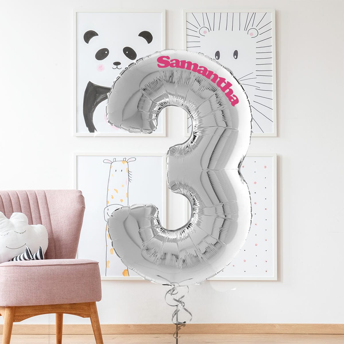 Personalised Number 3 Foil Balloon | artyloon